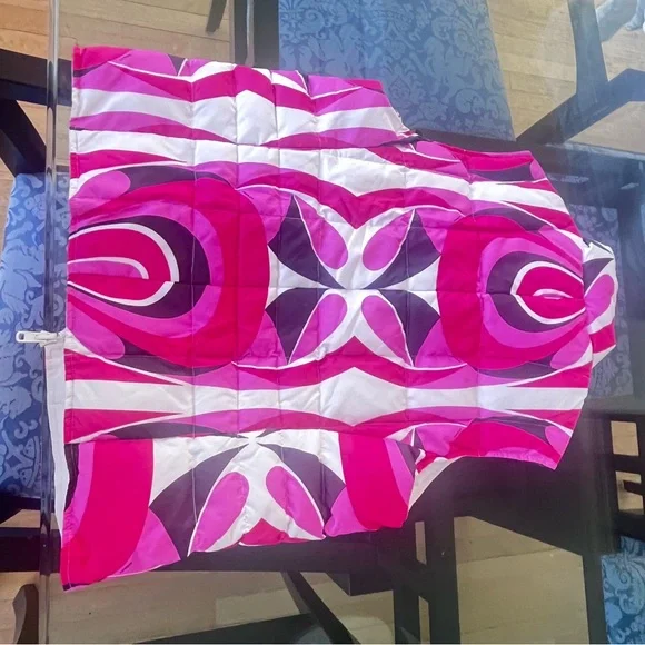 Hilary Radley Pink Geo Puffer Vest - Picture 7 of 8